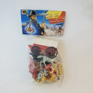 Vintage Hing Fat Wild West Plastic Cowboys Figures Playset Cowboy Set 604 NEW - Picture 1 of 6