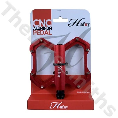 Pedales de bicicleta de plataforma ancha delgada livianos de aleación CNC Hafny HF1300 con pasadores Foto 1 de 3