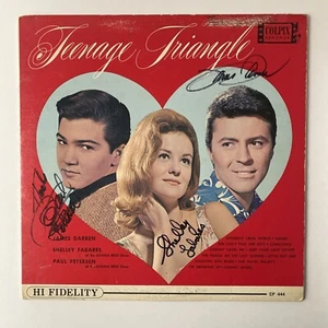 JAMES DARREN SHELLEY FABARES PAUL PETERSON Signed Teenage Triangle LP Record JSA - Picture 1 of 14