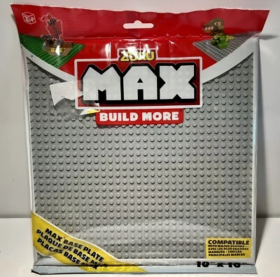 Placas Base MAX Build More 10 pulgadas x 10 pulgadas Gris ¡Nuevo! Lote de 3 compatibles con LEGO Foto 1 de 4