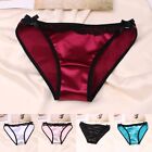 Silk Satin Women Panties Pouch Sexy Soft All Seasons Breathable Briefs