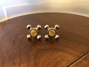 New Novelty Hot and Cold Faucet Cufflink - Picture 1 of 2