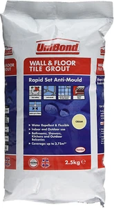 UniBond 2026573 2.5 kg Rapid Set Flexible Wall and Floor Tile Grout - Cream - Picture 1 of 2