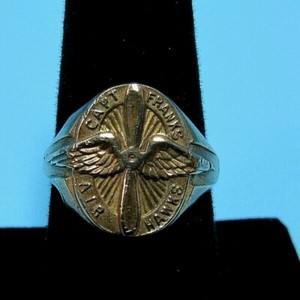 VINTAGE 1930'S CAPTAIN FRANKS AIR HAWKS - SKY PATROL POST CEREAL PREMIUM RING