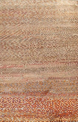 Alfombra oriental moderna a cuadros Gabbeh alfombra de lana hecha a mano para sala de estar 7x10 pies Foto 1 de 4