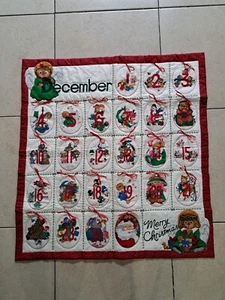 VINTAGE CHRISTMAS COUNTDOWN ADVENT CALENDAR HANDMADE Window Panel - Picture 1 of 6
