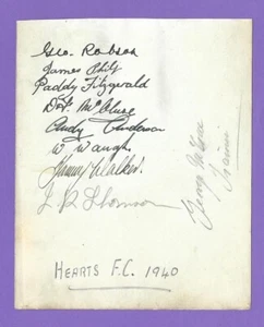 CORAZÓN DE MIDLOTHIAN 1939-1940 + JUGADORES DE LOS RANGERS++ LIBRO RARO PÁGINA 17 X FIRMAS - Imagen 1 de 8