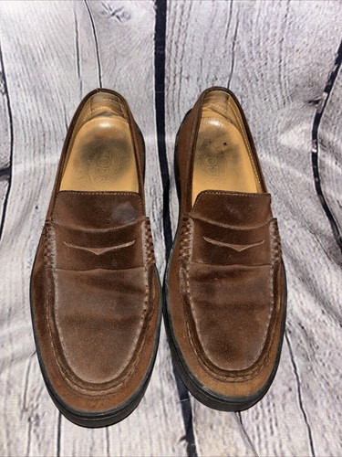 TOD’S TOD'S Mocassino uomo in camoscio da guida Penny marrone taglia 8