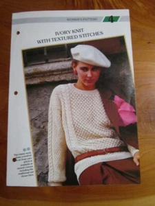 KNITTING PATTERN IVORY KNIT WOMEN'S JUMPER GREAT **** MUST SEE - Picture 1 of 1