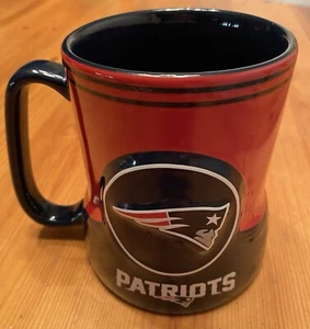 Beautiful 16 Oz. NEW ENGLAND PATRIOTS Mug Coffee Cup Navy Blue Red - Picture 1 of 6