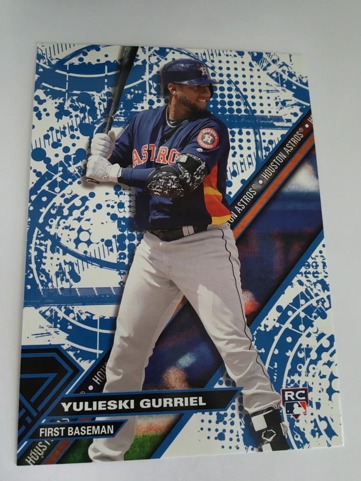 2017 Topps High Tek Jumbo 5x7 Yuleski Gurriel Astros RC HTYG Blue #'d 1/2 - Image 1 of 1
