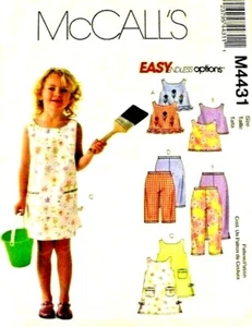 Prendas para el torso para niños niñas pantalones de vestir patrón de costura U-Pick talla 3-6 McCall's 4431 fuera de imprenta - Imagen 1 de 2