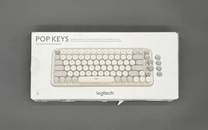 Logitech POP Keys Wireless Mechanical Emoji Keyboard #920-011232 Mist - Picture 1 of 4