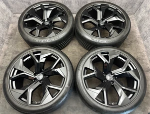 23" AUDI RSQ8 RS8 Q8 4M8 RS black alloy wheels continental UHP tyres 4M8601025AG - Picture 1 of 19