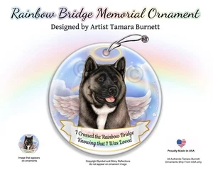 Akita Dog Rainbow Bridge Memorial Ornament-NWT Free Shipping - Picture 1 of 1