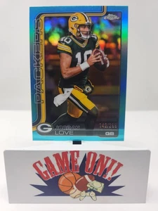 2025 Topps Chrome #109 Jordan Love Aqua Refractor /299 - Afbeelding 1 van 3