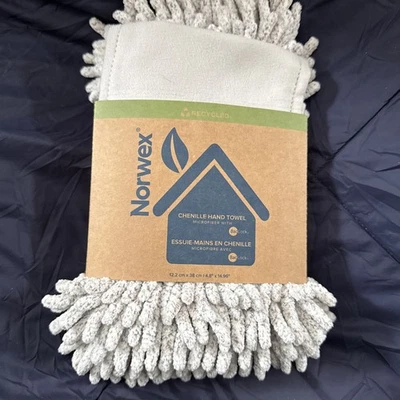 Новое полотенце для рук Norwegianx Chenille серое - Изображение 1 из 3