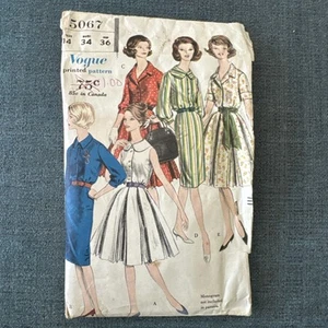 1960’s Vintage Vogue Dress Pattern #5067 Size 14 - Picture 1 of 4