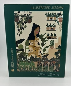 2021 Yani Hamdy Art Plant Babies 500 Botanical Jigsaw Puzzle Hinkler 24x18” NIB - Picture 1 of 3