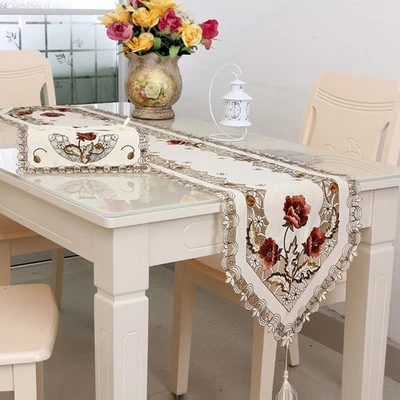 Contemporary Floral Lace Table Cover for Festive Occasions and Gatherings - Image 1 of 4