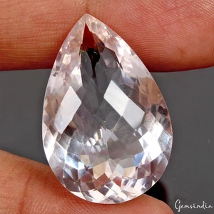 VVS 43.30 Ct AAA Grade Natural Bolivian Amethyst Pear Checker Cut Loose Gemstone - Picture 1 of 8