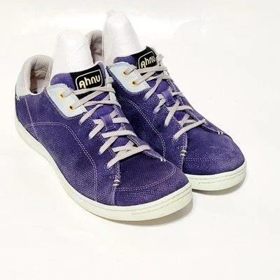 Ahnu Noe Gamuza Lona Zapatos Informales Con Cordones Tenis Púrpura Real/Azul Wms 7.5US Foto 1 de 4