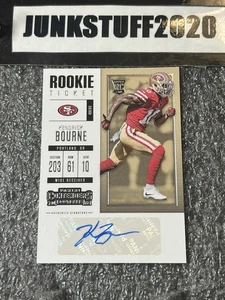 2017 Contenders Kendrick Bourne Rookie Ticket Auto Rare SP #243 Patriots - Bild 1 von 4
