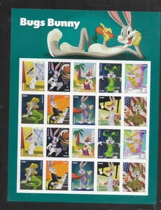 2020 UNITED STATES - USA, CARTOON - BUGS BUNNY, TRADES, ADHESIVES, SHEET, XF - Picture 1 of 1