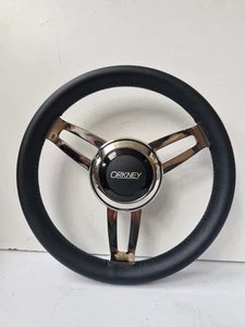 Uflex Adorno Lenkrad Ledergriff, SS304 Speichen und Nabe, Edelstahl - Bild 1 von 15