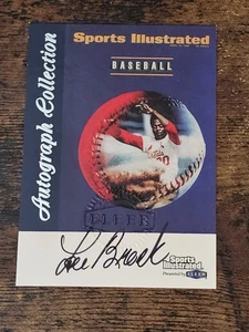1999 Sports Illustrated Greats of the Game Auto - LOU BROCK - Cardinals - Picture 1 of 8