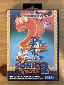 Sonic the Hedgehog 2 SEGA Genesis Mega Drive Complete in Box w/Manual & Hangtag!