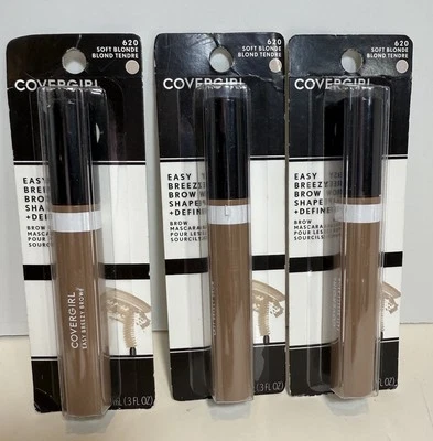 COVERGIRL Soft Blonde #620 Easy Breezy Shape + Define Brow Mascara Sealed LOT x3 - Image 1 of 2