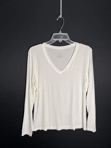 Cuddl Duds SoftWear w/ Stretch Women's XL - V Neck Long Sleeve Top Pristine - Picture 1 of 7