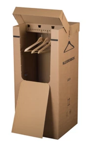 3x Kleiderbox Kleideraufbewahrung Kleiderkarton Kartonschrank Umzugskarton - Bild 1 von 4