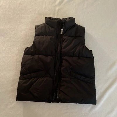 Old Navy Puffer Vest Boys S (6-7) Green Black Jacket Coat Outdoors - Image 1 of 4