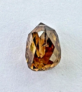 1.46 Ct. Aust. Champagne Color Briolette Shape Cut Natural Diamond - Picture 1 of 10