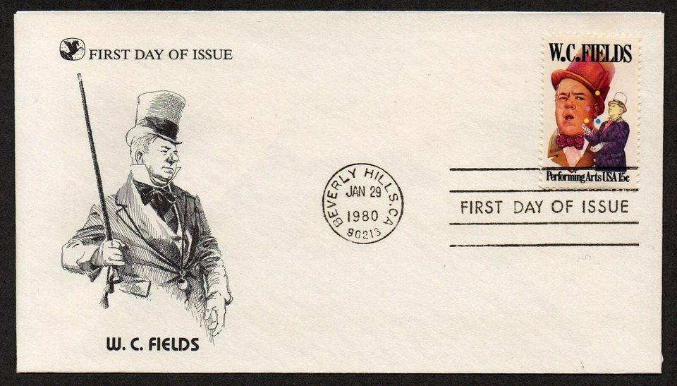 USA, SCOTT # 1803, READER'S DIGEST FDC COVER 1979 PERFORMING ARTS, W.C. FIELDS - Image 1 of 1