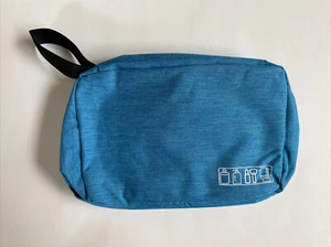 Toiletry Bag Multiple Compartments 3-Sections 8.5"x5.5"x3.5" Sky Blue NEW - Picture 1 of 12