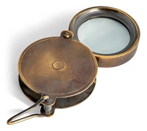 Lente di ingrandimento a scomparsa bronzata arredo arredamento scrivania ufficio - Picture 1 of 1