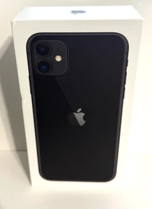 iPhone 11 Black 128 GB RETAIL BOX WITH EAR PODS, CONNECTOR, TRAY, INSERT ~ Apple - Picture 1 of 3