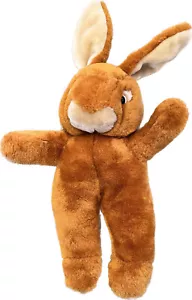 Peluche de conejo marrón suave vintage de 17” ojos marrones - Imagen 1 de 6