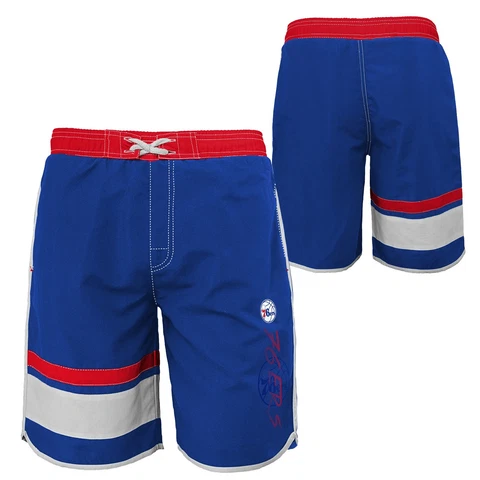 Outerstuff NBA Youth Boys (8-20) Philadelphia 76ers Color Block Swim Trunks Cover
