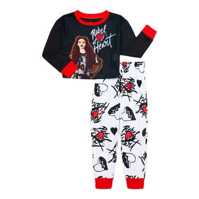 Juego de 4 pijamas Girls Descendants Rise of Red Disney Rebel Heart 4 5 6 7 8 10 12 Foto 1 de 4
