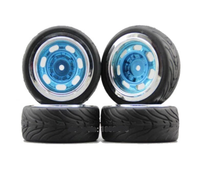 Räder Reifen Satz RC Auto 1/10 Touring Onroad für Hpi Rs4 Sprint2 Tamiya tt01... - Bild 1 von 4