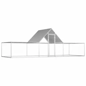 Large Chicken Coop 6x2m Galvanised Steel Outdoor Farm Poultry Hen House Shelter - Picture 1 of 6
