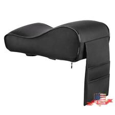 Car Center Console Box Armrest Pad Black PU Leather Interior Cushion Universal