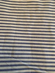 NAVY Stripe TICKING FABRIC Woven Twill Cotton - Home Decor Sewing Crafts - 2 yds - Picture 1 of 2