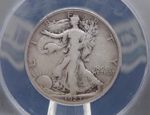 1923 "S" Walking Liberty SILVER Half Dollar 50c ANACS VG10 #853 Very Good ECC&C - Picture 1 of 5