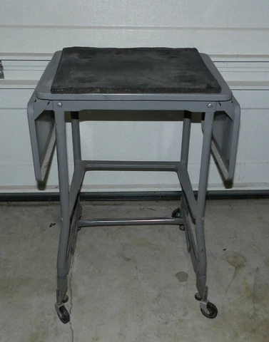Vintage metal Drop-Leaf Typewriter Table Stand used in good condition Cover