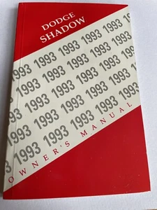 1993 Dodge Shadow Owner’s Manual Operator Guide Chrysler - Bild 1 von 3